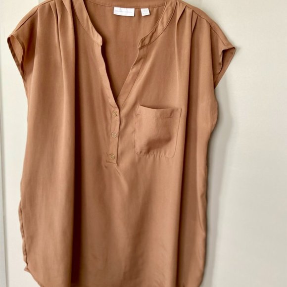 NY&C Caramel Blouse Top [M] - Picture 1 of 4